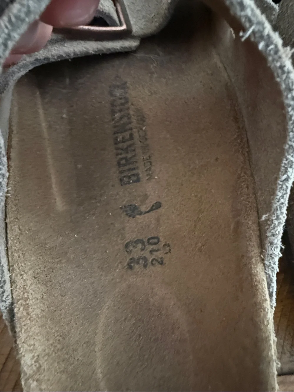 Birkenstock Kids Double-Buckle Suede Sandals in Taupe